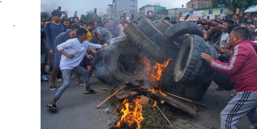 nepal-gen-z-protest-kathmandu-airport-pm-oli-residences